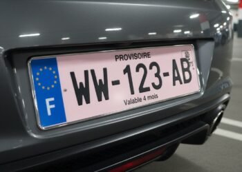 plaque rose France 2026 immatriculation provisoire