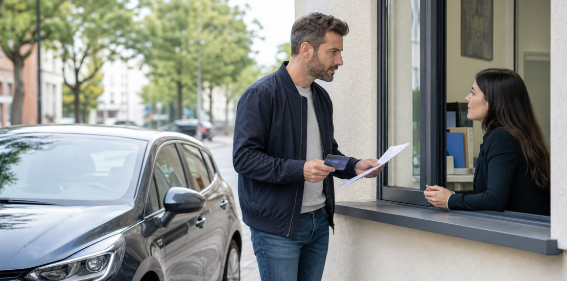 assurance auto résilié non paiement avec conseiller et voiture