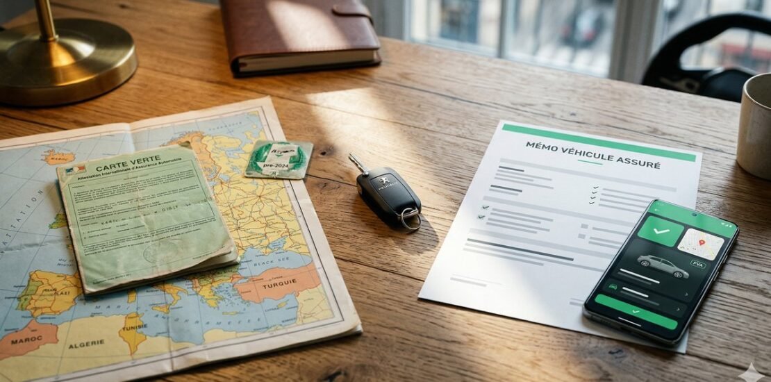 Carte verte assurance auto et mémo véhicule assuré FVA