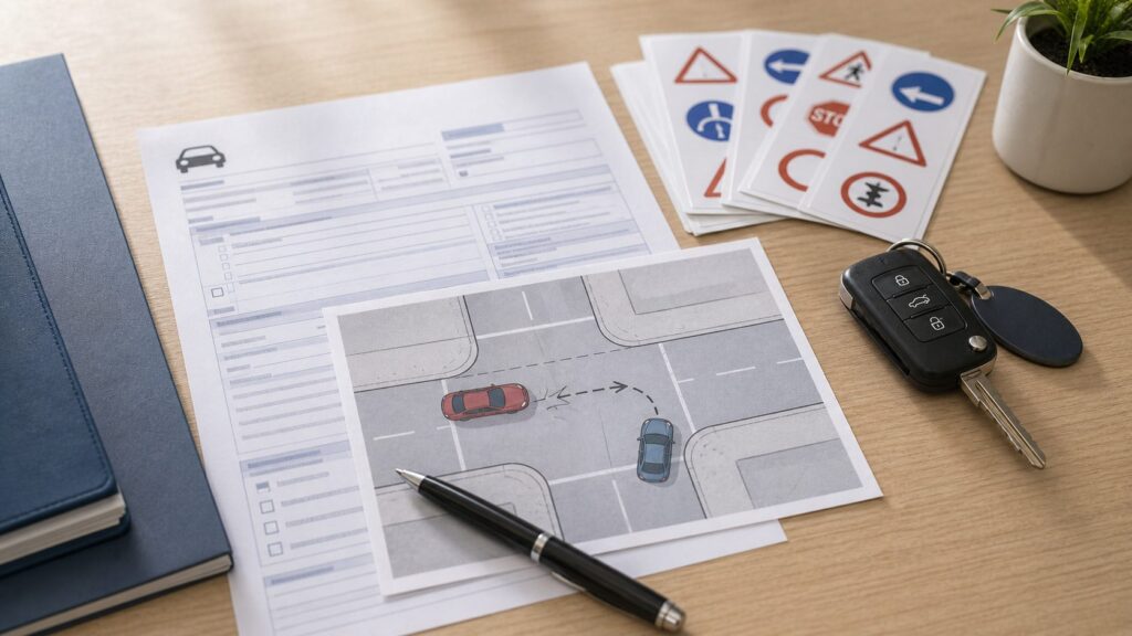 panneaux signalisation assurance - constat et intersection