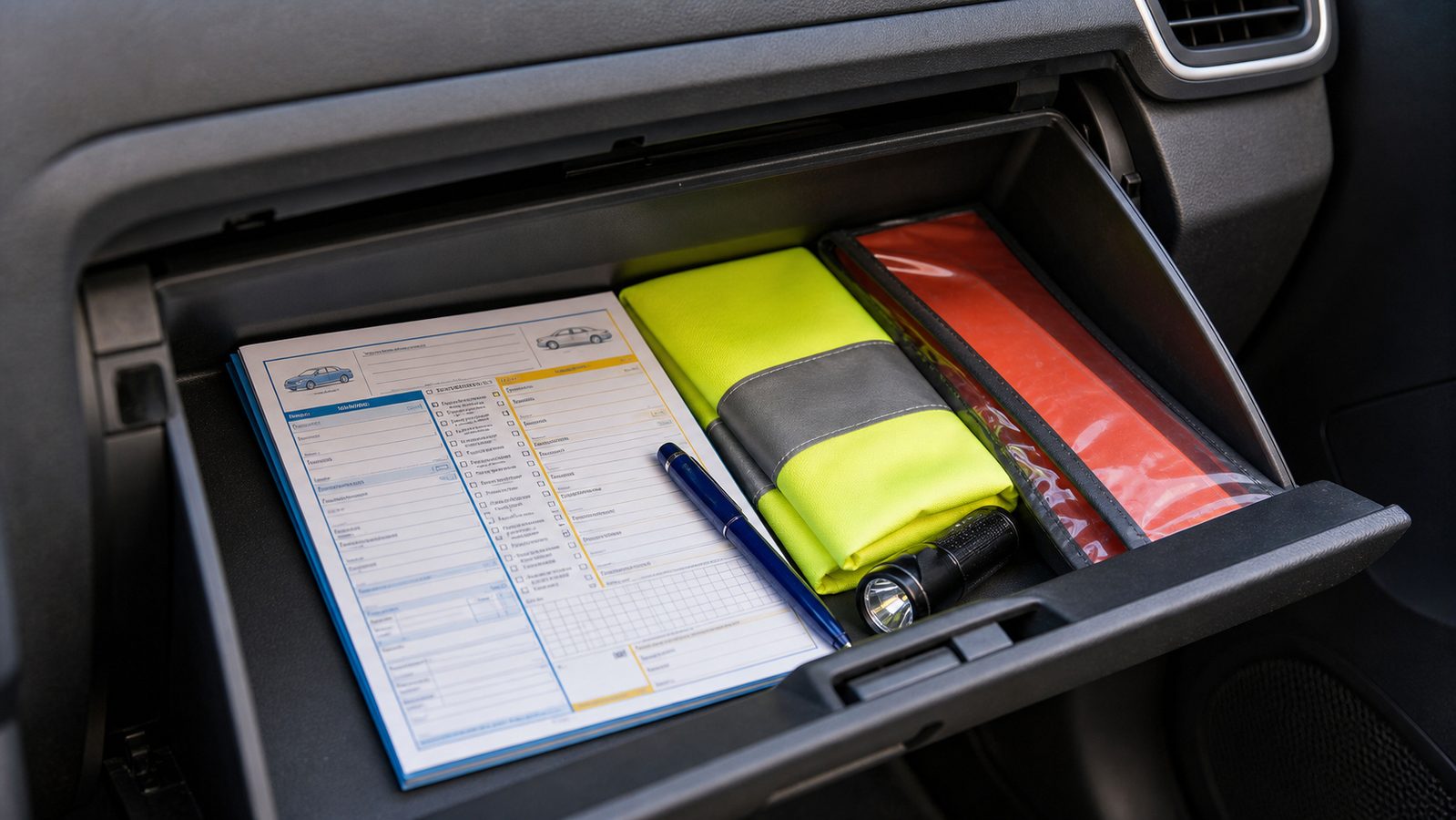kit constat amiable boite a gants assurance