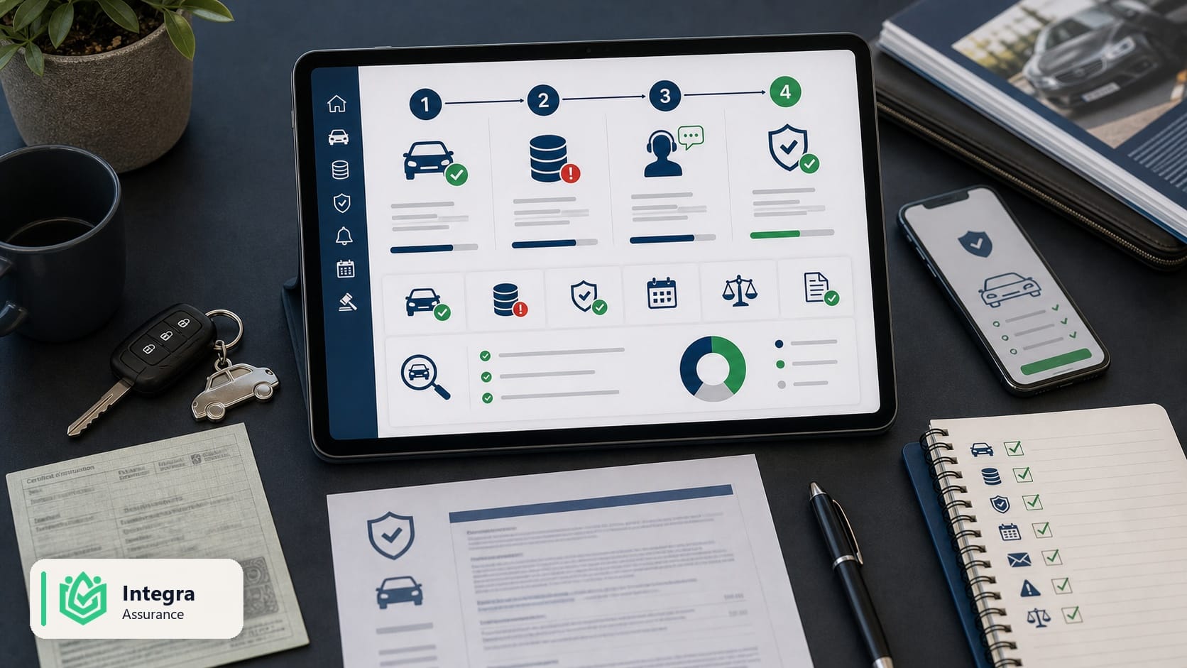 Regularisation FVA vehicule tableau de bord Integra Assurance