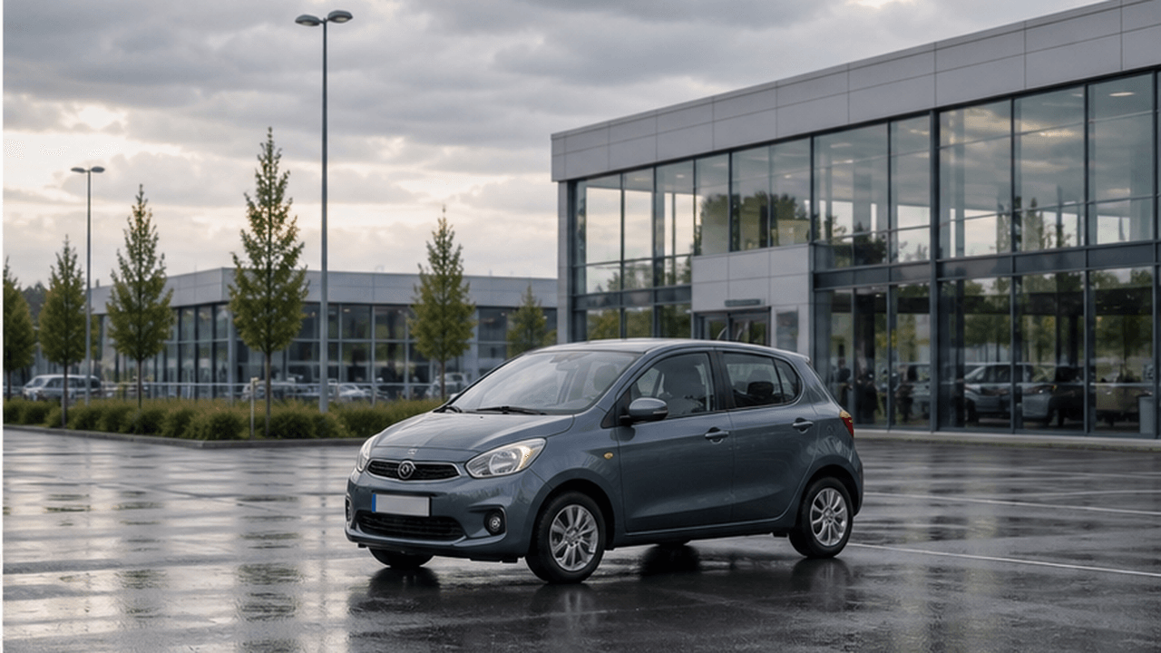 Voiture complète sur parking après pluie pour assurance malussé