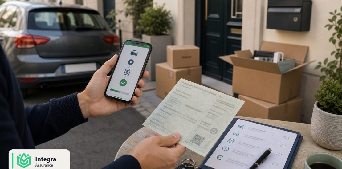 Changement adresse carte grise demenagement Integra Assurance