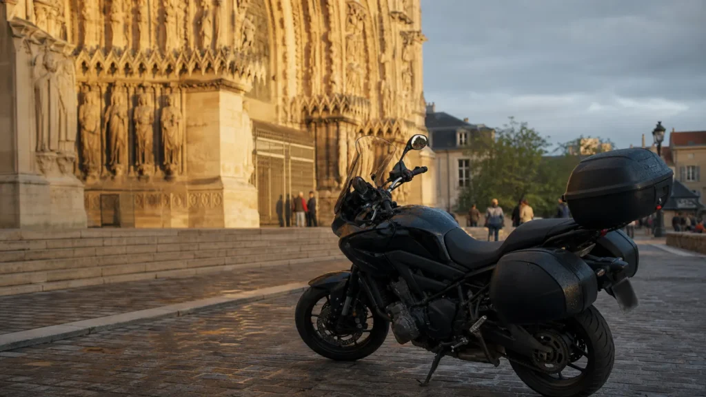 Illustration assurance moto à Reims